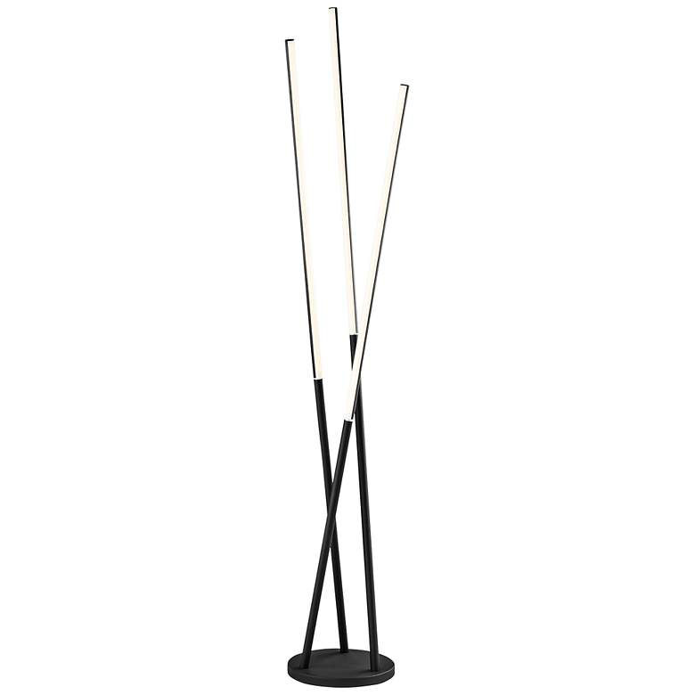 Image 2 Lite Source Lorant Black 3-Light LED Floor Lamp