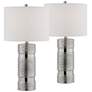 2_Lite Source Lucano 25" High Silver Ceramic Table Lamps Set of 2