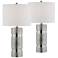 Lite Source Lucano 25" High Silver Ceramic Table Lamps Set of 2