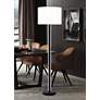 1_Lite Source Lucci 63" High Black Metal Floor Lamp