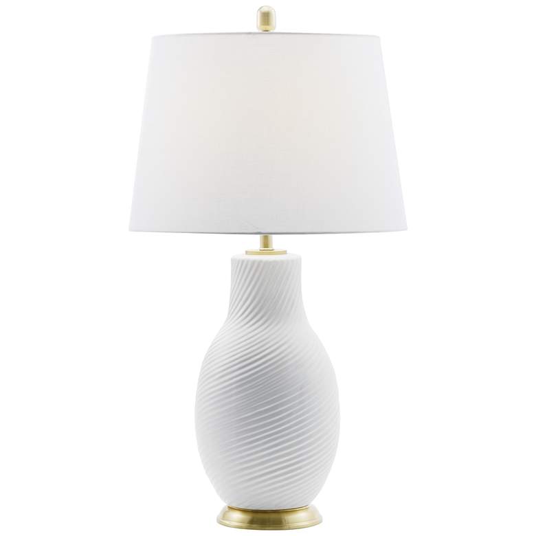 Image 2 Lite Source Lucera White Ceramic Table Lamp
