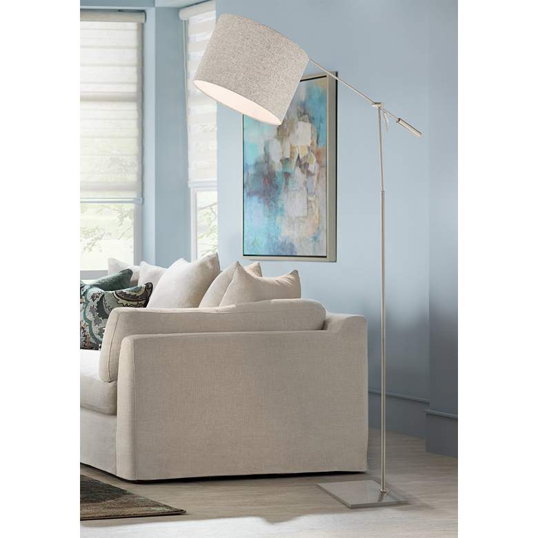 Image 1 Lite Source Lucilla Brushed Nickel Floor Lamp