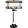 Lite Source Luisa Matte Black Tiffany-Style Art Glass Table Lamp