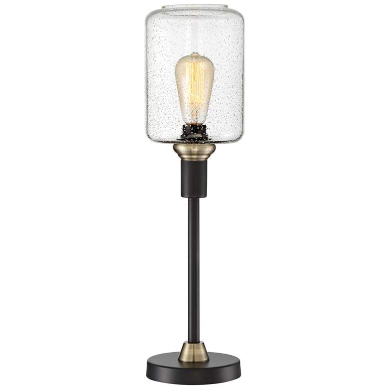 Image 1 Lite Source Luken 23.5" High Black Metal Industrial Table Lamp