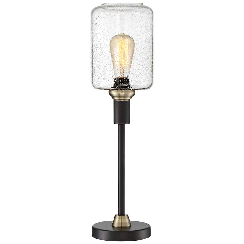 Image 1 Lite Source Luken 23.5 inch High Black Metal Industrial Table Lamp