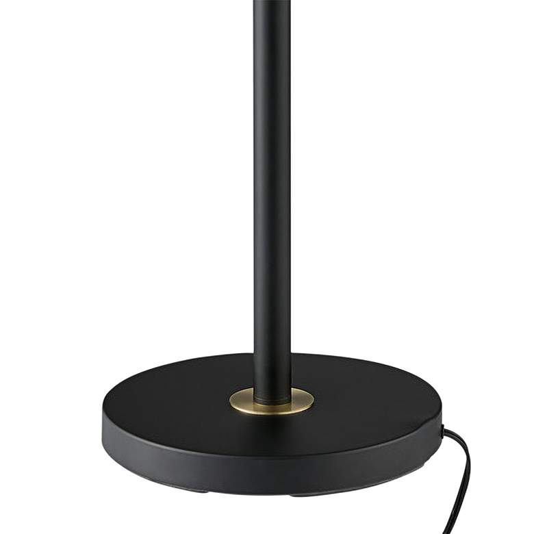 Image 4 Lite Source Luken 60 1/2" Black and Seeded Glass Offset Arm Floor Lamp more views