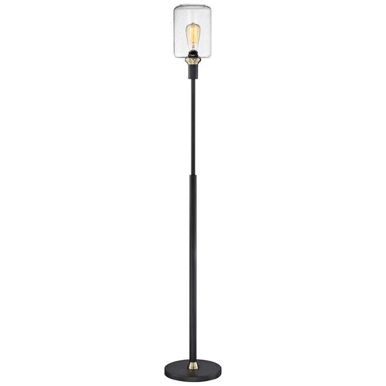 Image 2 Lite Source Luken 63 inch High Black Metal Uplight Floor Lamp