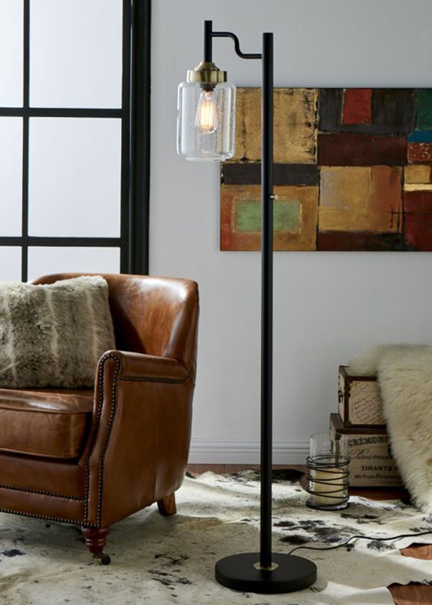 black floor lamp farmhouse