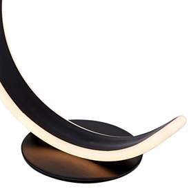 Image4 of Lite Source Luma 12 1/2" High Black LED Accent Table Lamp more views