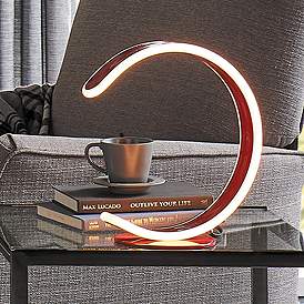 Image1 of Lite Source Luma 12 1/2" High Red LED Accent Table Lamp