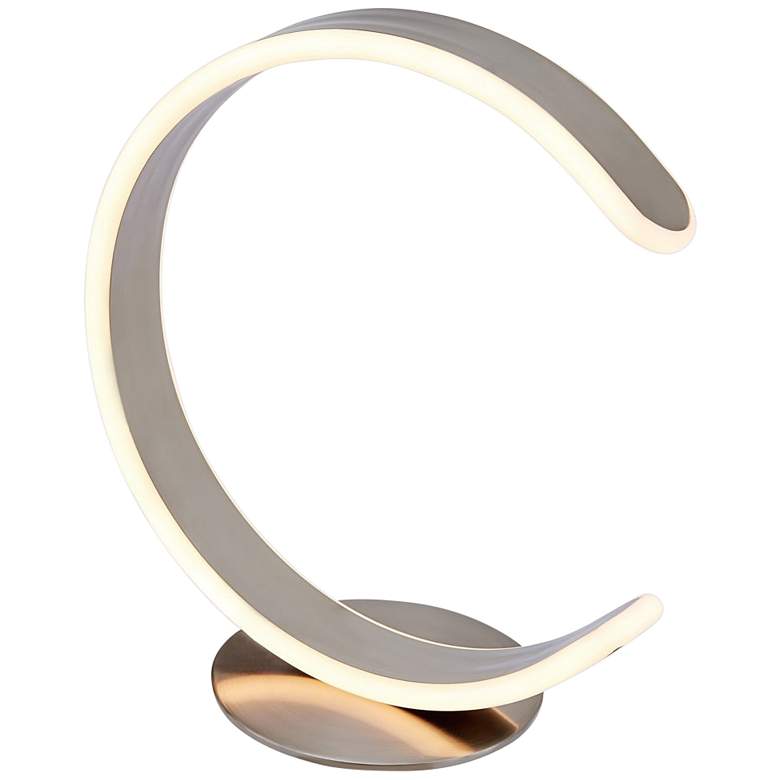 Image 2 Lite Source Luma 12 1/2" High Silver LED Modern Accent Table Lamp