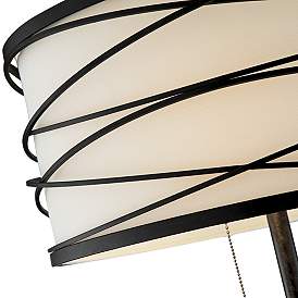 Image3 of Lite Source Lumiere 28" Black Metal Pull Chain Table Lamp more views