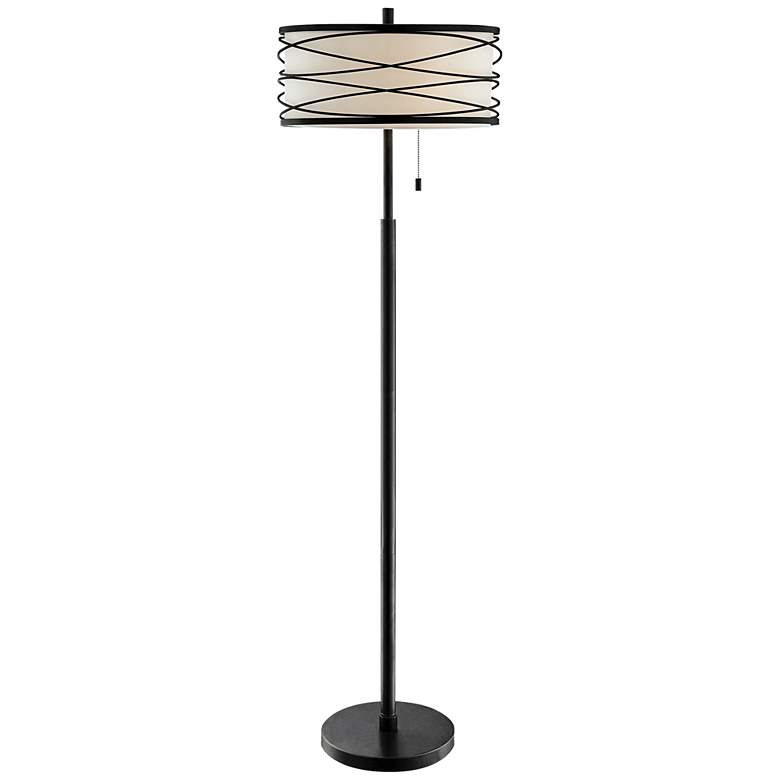 Image 2 Lite Source Lumiere 60 1/2" High Black Metal Floor Lamp