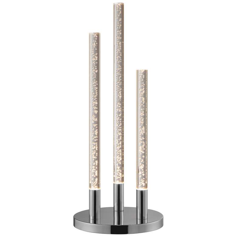 Image 2 Lite Source Lunette 25" High 3-Light Modern Silver Accent Table Lamp