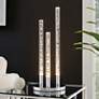 1_Lite Source Lunette 25" High 3-Light Modern Silver Accent Table Lamp