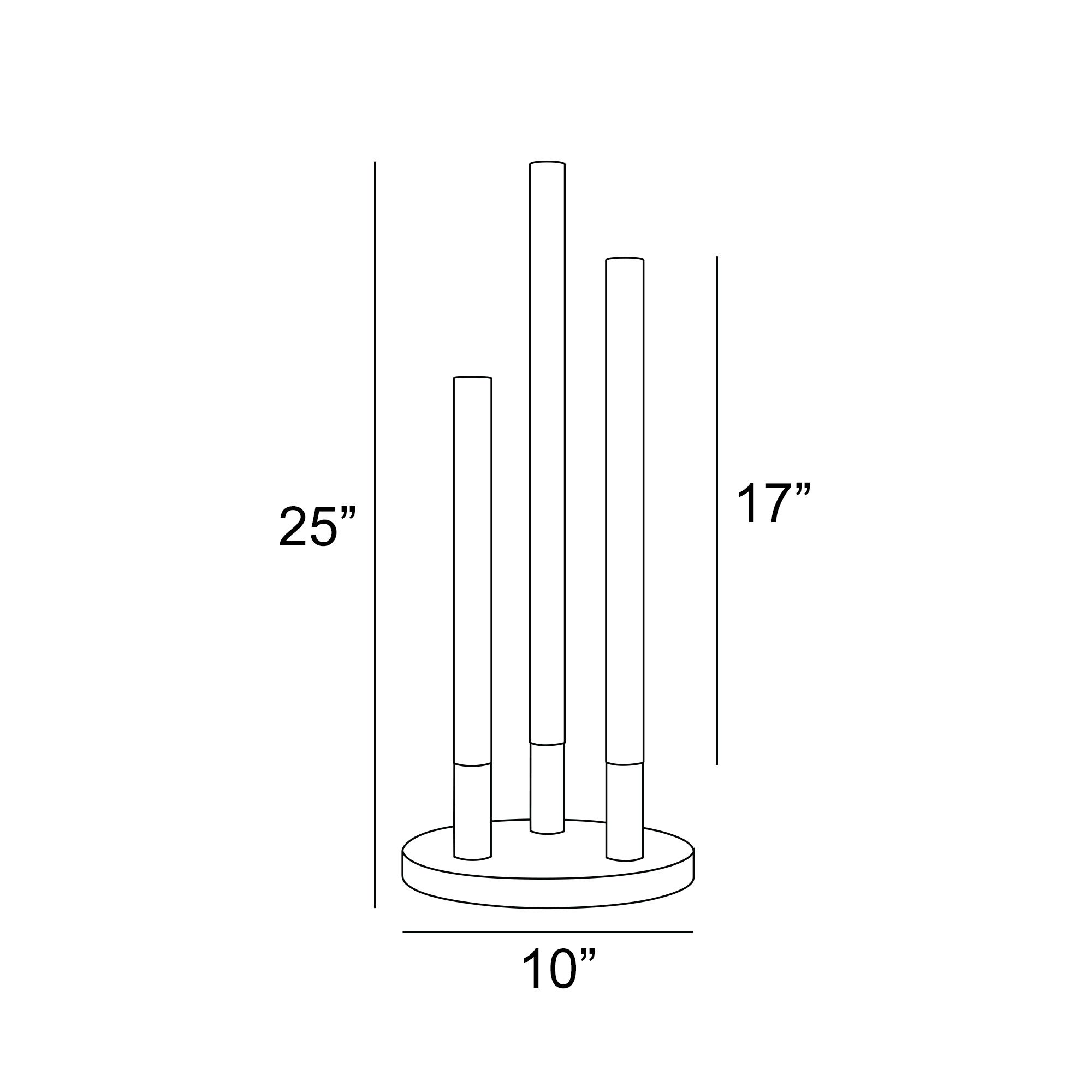 Image 4 Lite Source Lunette 25" High 3-Light Modern Silver Accent Table Lamp more views