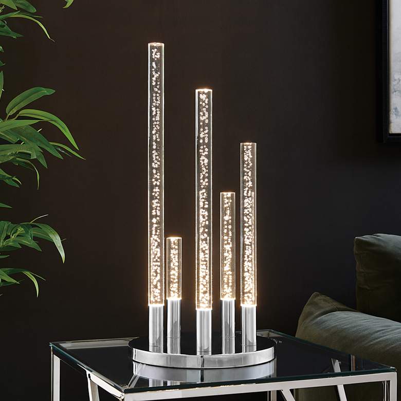 Image 1 Lite Source Lunette 25" High Silver Modern Table Lamp