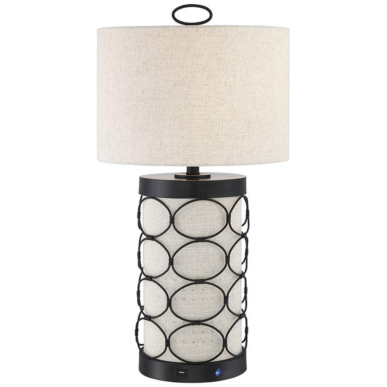 Image 2 Lite Source Luvenia 28 1/2" Black LED Table Lamp with USB Port