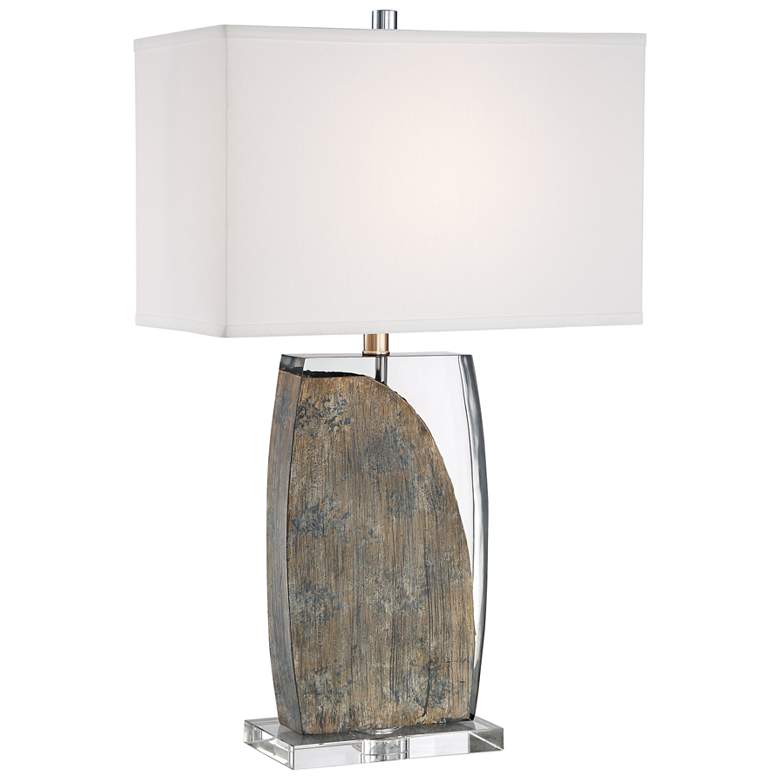 Image 1 Lite Source Lynch Driftwood and Acrylic Table Lamp