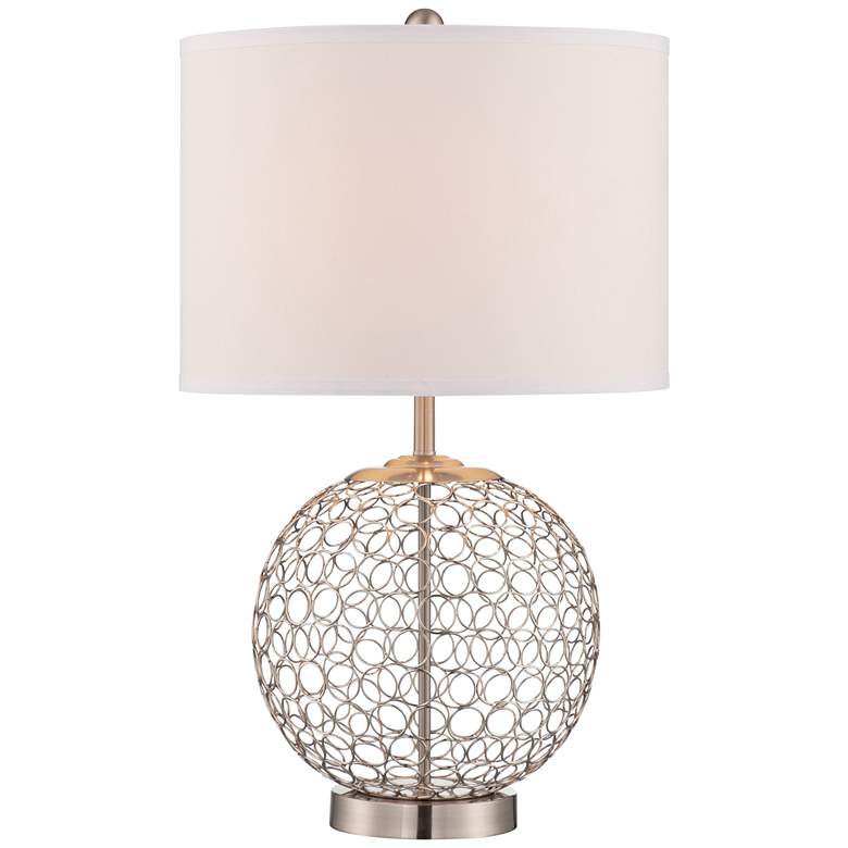 Image 1 Lite Source Mabon Steel Ring Open Globe Table Lamp