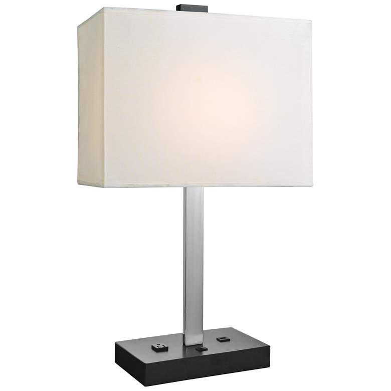 Image 1 Lite Source Maddox II Chrome Metal Modern Table Lamp
