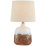 1_Lite Source Marco 17 1/4" High White and Brown Ceramic Table Lamp