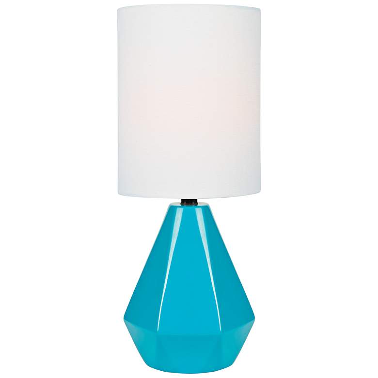 Image 1 Lite Source Mason 17 inch High Blue Ceramic Accent Table Lamp