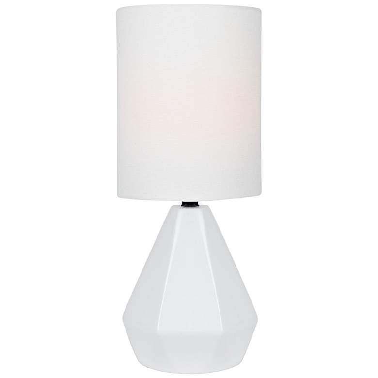 Image 1 Lite Source Mason 17 inch High White Ceramic Accent Table Lamp