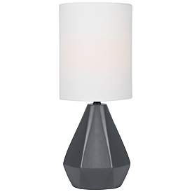 Image1 of Lite Source Mason 17" Modern Jet Black Ceramic Accent Table Lamp