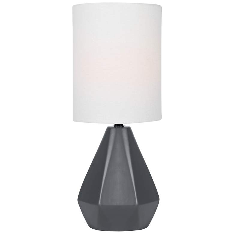 Image 1 Lite Source Mason 17 inch Modern Jet Black Ceramic Accent Table Lamp