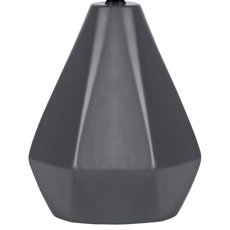 Image 2 Lite Source Mason 17" Modern Jet Black Ceramic Accent Table Lamp more views