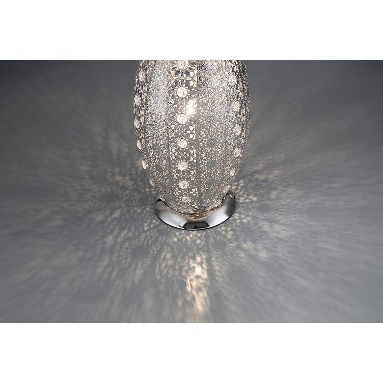 Image 2 Lite Source Masura 25 1/2" Nickel Night Light Crystal Table Lamp more views