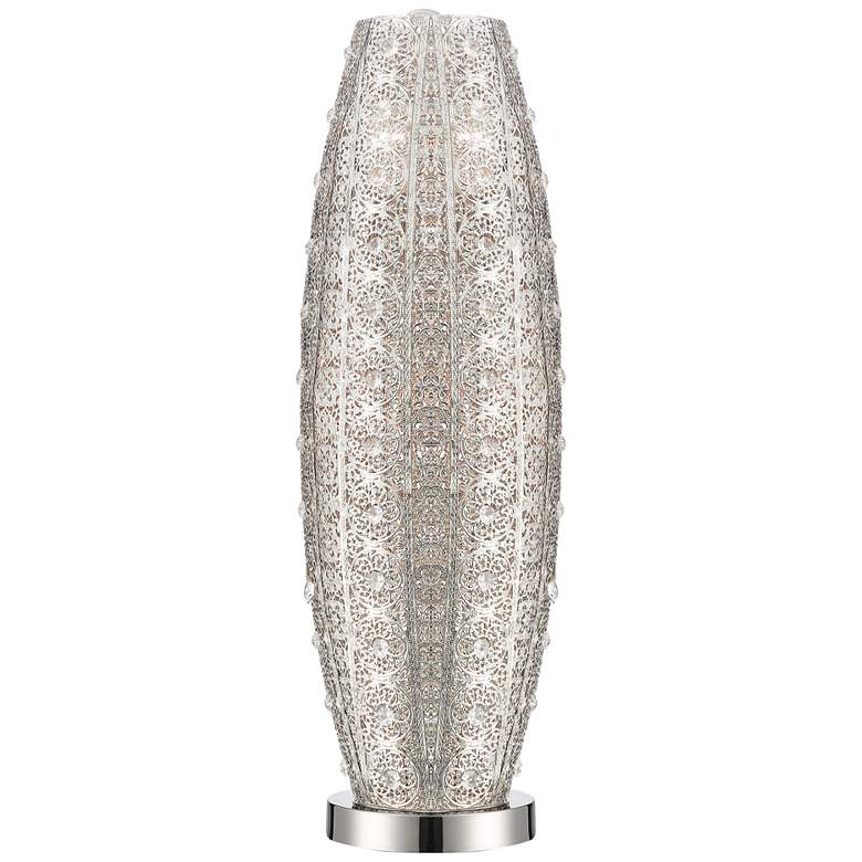 Image 1 Lite Source Masura 26 3/4" Polished Nickel and Crystal Accent Lamp