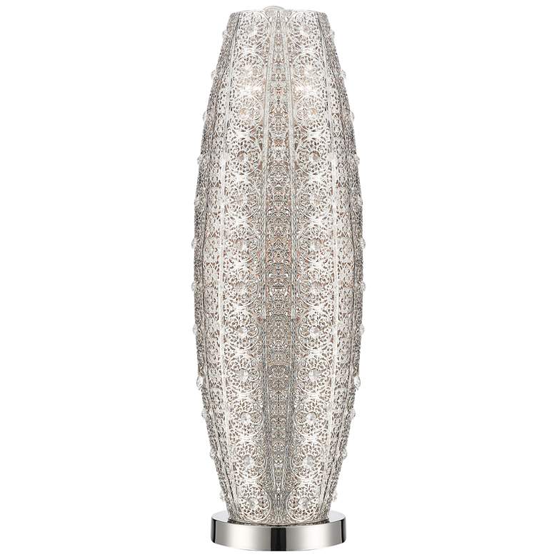 Image 1 Lite Source Masura Polished Nickel and Crystal Accent Table Lamp