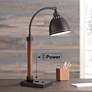 Lite Source Maurizio 25 1/2" Rustic Bronze Desk Lamp with Outlet