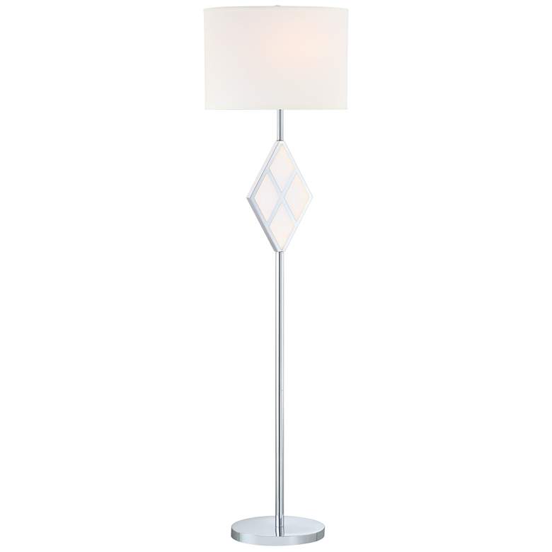 Image 2 Lite Source Molten 60 3/4 inch Chrome Floor Lamp with LED Night Light