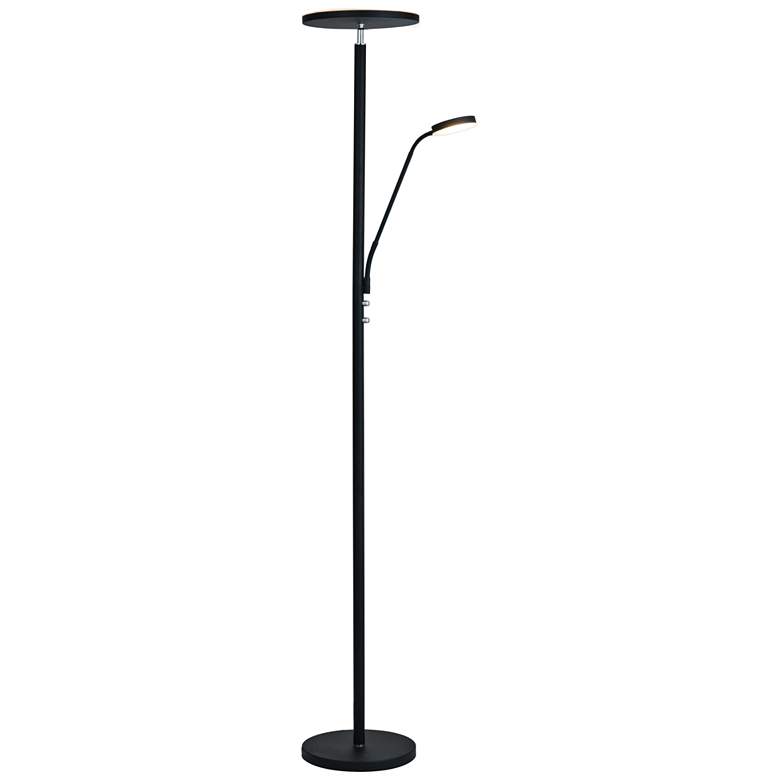 Image 2 Lite Source Monet 71 3/4" Black LED Torchiere Lamp with Reading Light