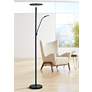 Lite Source Monet 71 3/4" Black LED Torchiere Lamp with Reading Light
