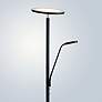 Lite Source Monet 71 3/4" Black LED Torchiere Lamp with Reading Light