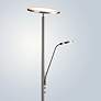 Lite Source Monet 71 3/4" Nickel LED Torchiere Lamp with Reading Light