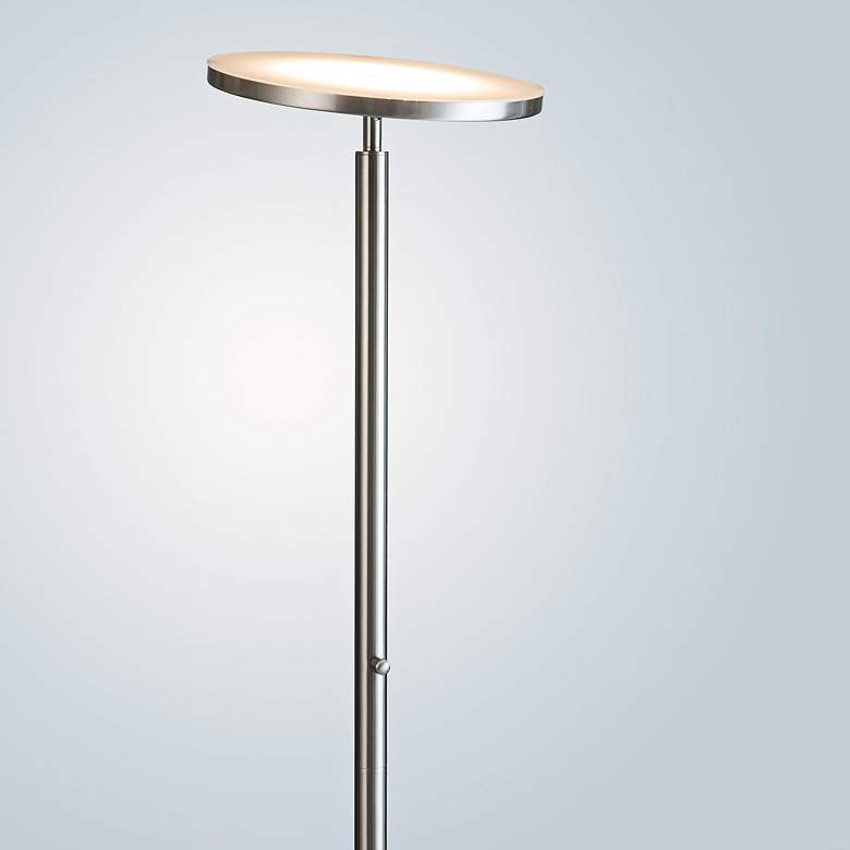 Image 3 Lite Source Monet 72 inch Brushed Nickel Modern LED Torchiere Floor Lamp more views