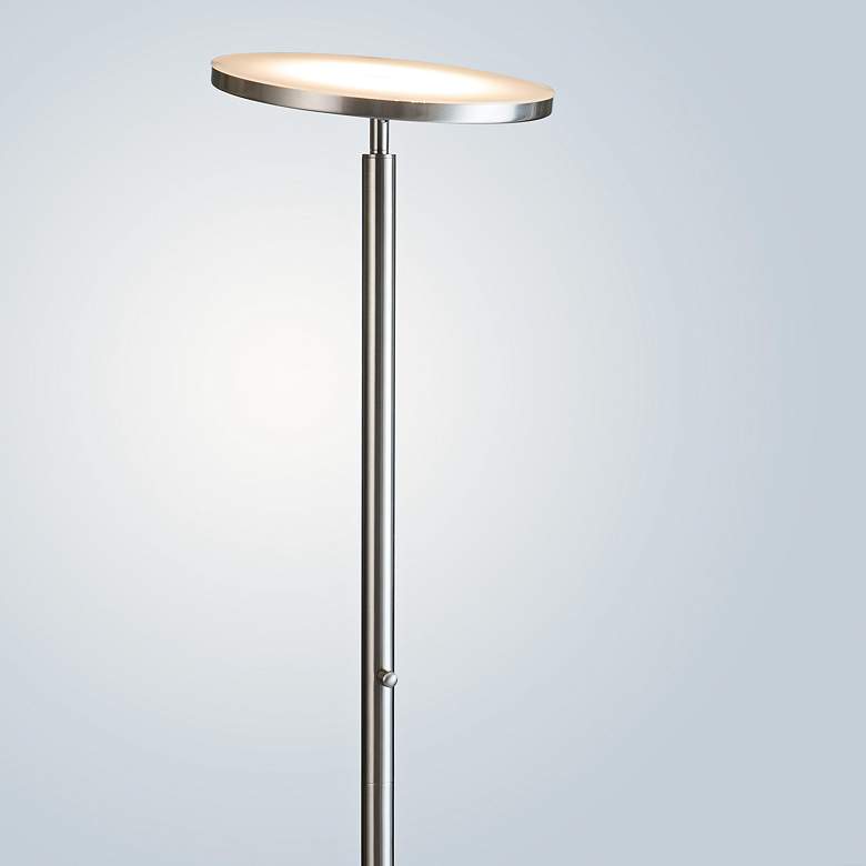 Image 3 Lite Source Monet 72" Brushed Nickel Modern LED Torchiere Floor Lamp more views