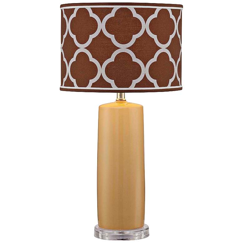 Image 1 Lite Source Monisha Mustard Yellow Ceramic Table Lamp