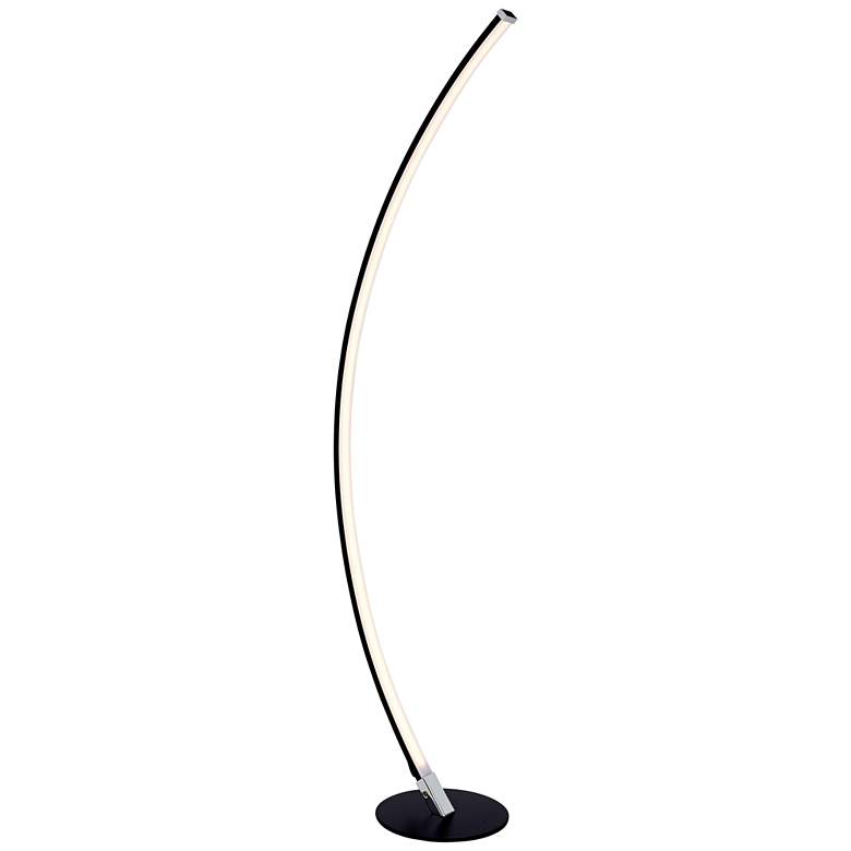 Image 2 Lite Source Monita 51 1/2" Black Finish Modern LED Arc Floor Lamp