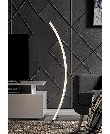 Lite Source Monita 51 1/2" Silver Modern LED Arc Floor Lamp