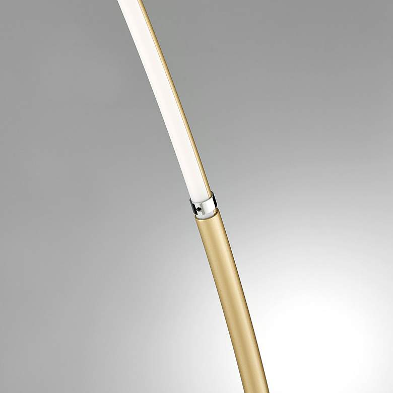 Image 2 Lite Source Monita 62 1/2" High Modern Gold LED Arc Floor Lamp more views