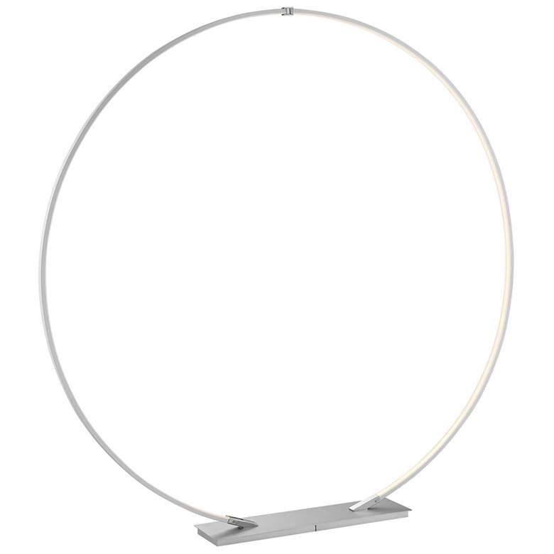 Image 1 Lite Source Monita 64 1/2 Silver Ring Modern Floor Lamp