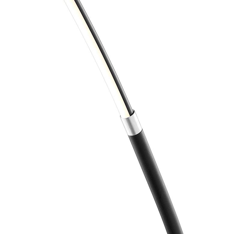 Image 5 Lite Source Monita 67 1/2" Black LED Arc Floor Lamp with Tray Table more views