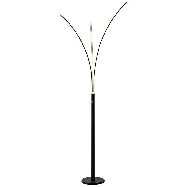 Image 2 Lite Source Monita 80 3/4" Black Metal LED Modern Arc Floor Lamp