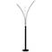 Lite Source Monita 80 3/4" Black Metal LED Modern Arc Floor Lamp